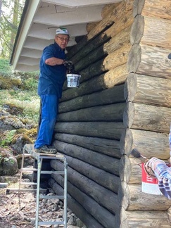 Lukkorannan talkoot - vajan maalaus